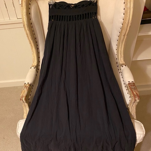 Mara Hoffman black strapless maxi dress - Picture 8 of 11